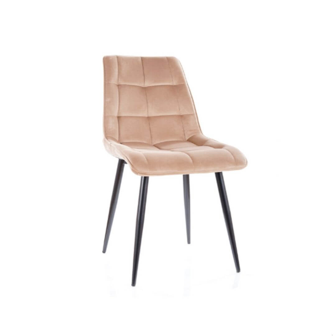 Krzesło CHIC Velvet beżowe w tkaninie