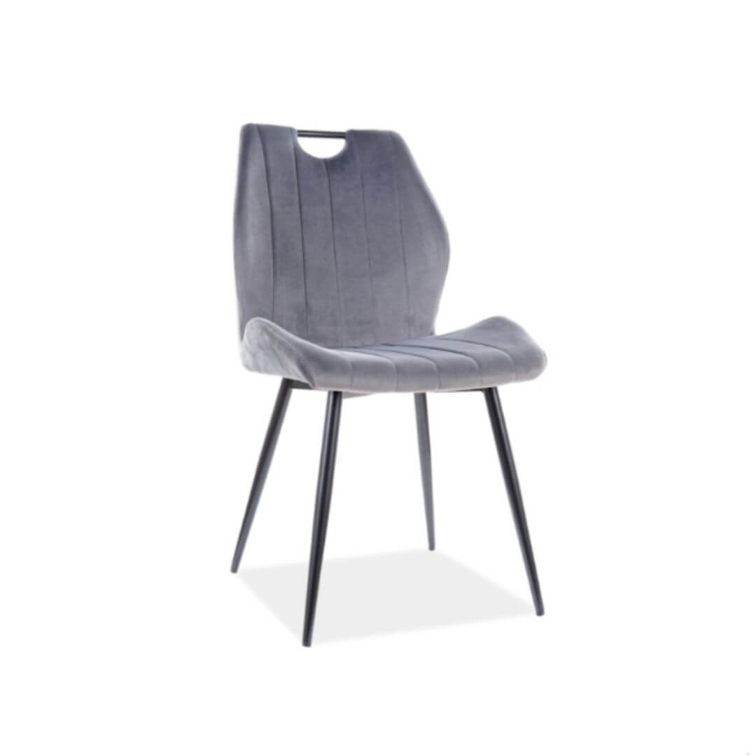 Krzesło ARCO Velvet szare w tkaninie