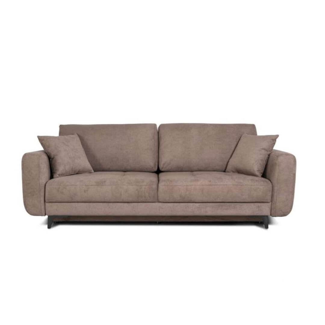 Sofa Camarena 241x113 cm jasny brąz z funkcją spania MEBLOEXPO
