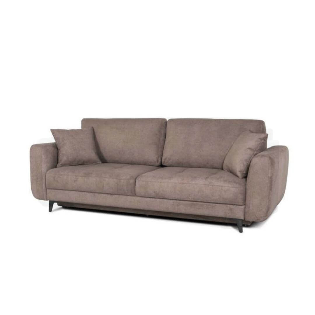 Sofa Camarena 241x113 cm jasny brąz z funkcją spania MEBLOEXPO